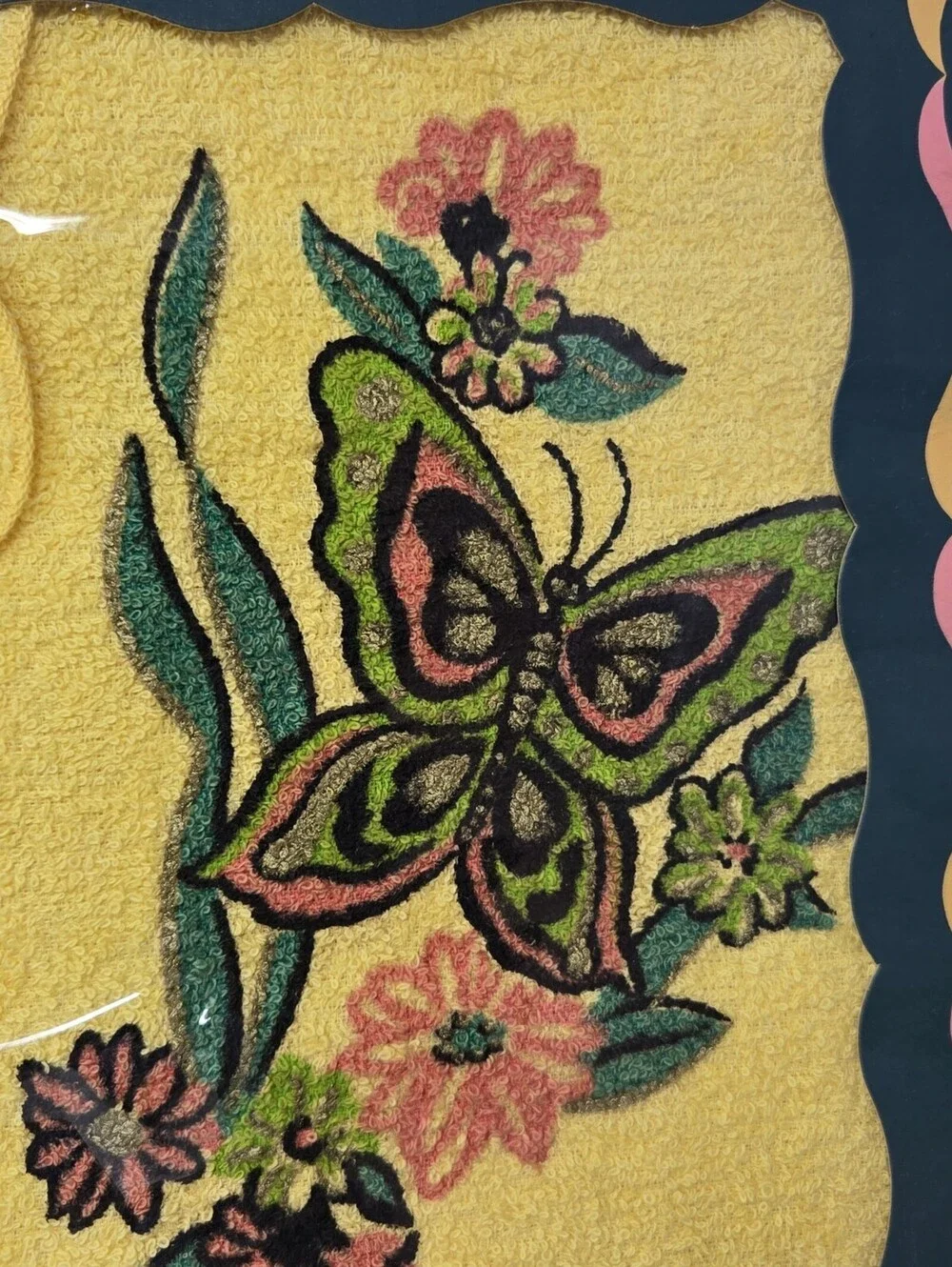 VTG Cannon Bath Towels Gift Set Butterflies Joyce Morris Vase NOS RARE READ